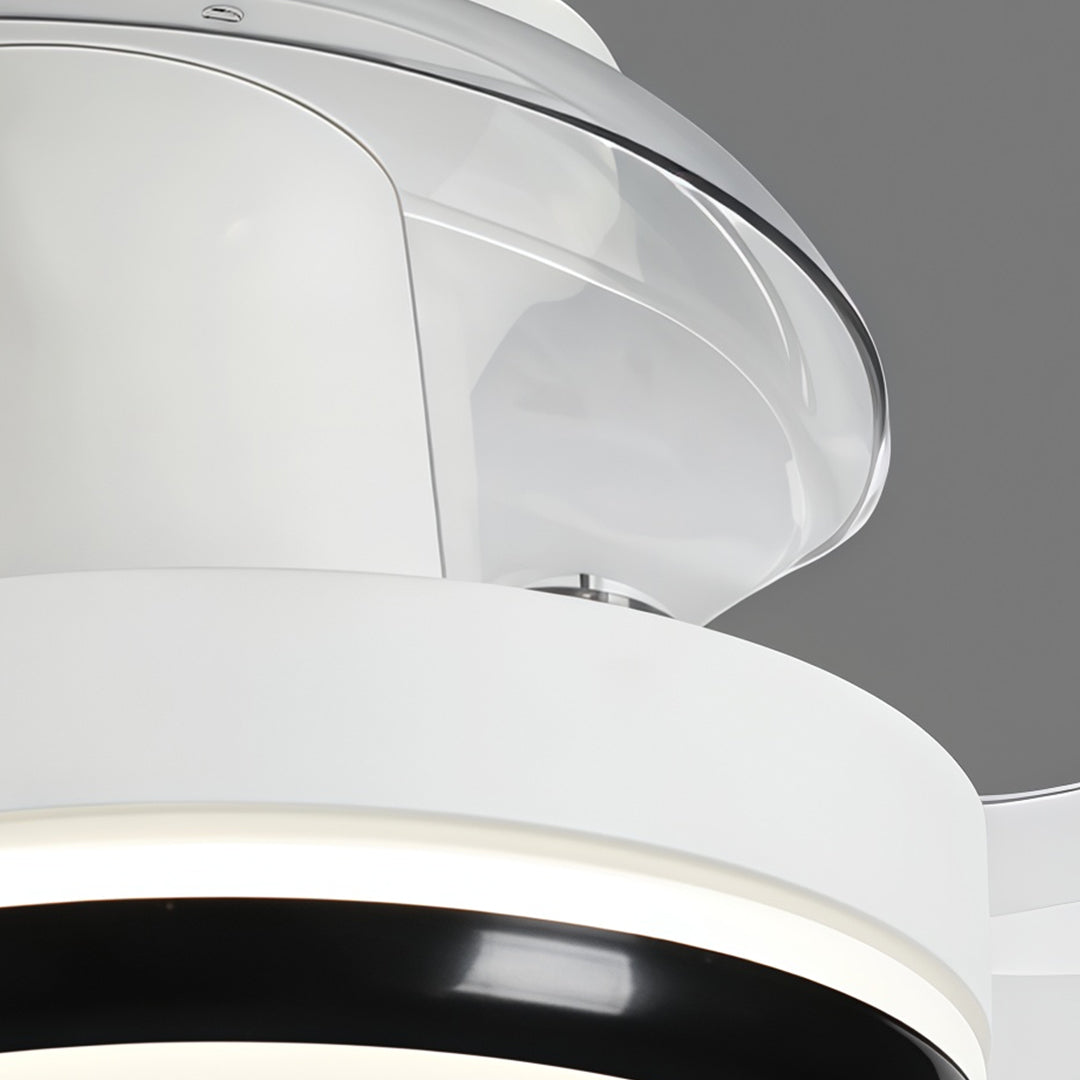Minimalist LED Ceiling Fan with Remote Control and Dimmable Light
