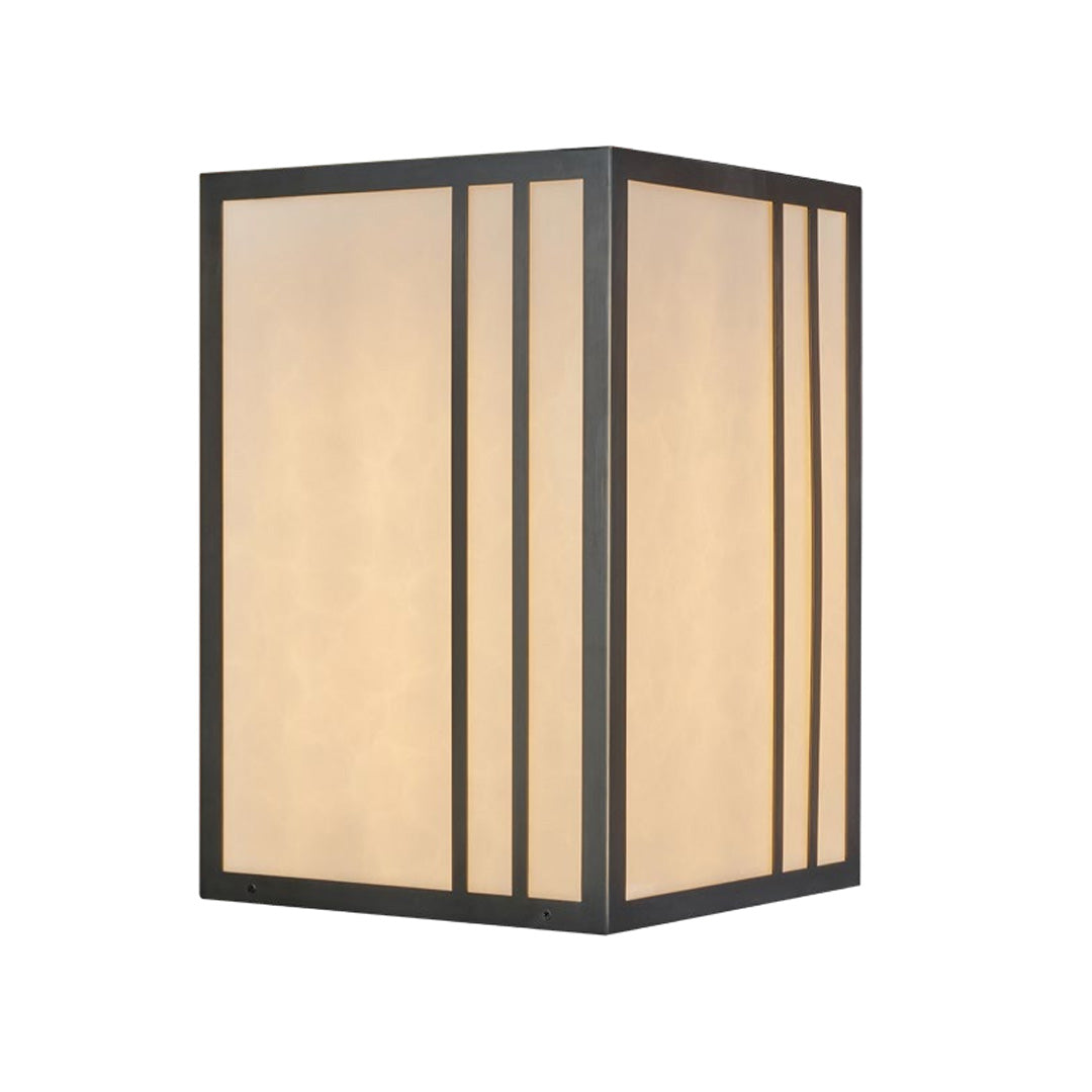 Luxury Outdoor Pillar Light with Marble Shade and LED