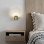 Lumière Round Glass Wall Sconce in Bronze for Modern Interiors
