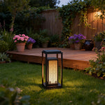 Geometric Square Outdoor Lantern with Integrated LED – Modern Waterproof Post Light