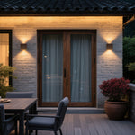 Aria Outdoor Wall Sconce in Sand Gray Aluminum, IP65 Waterproof LED