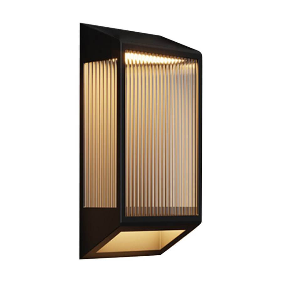 Vertical Ripped Acrylic LED Outdoor Wall Light, Modern Waterproof Sconce