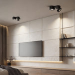 Aria Dual-Head Adjustable LED Ceiling Spotlight in White or Black