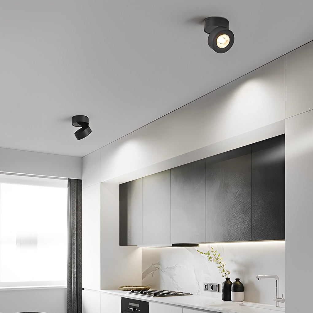 Round Foldable LED Spotlight with Adjustable Head for Ceiling and Wall