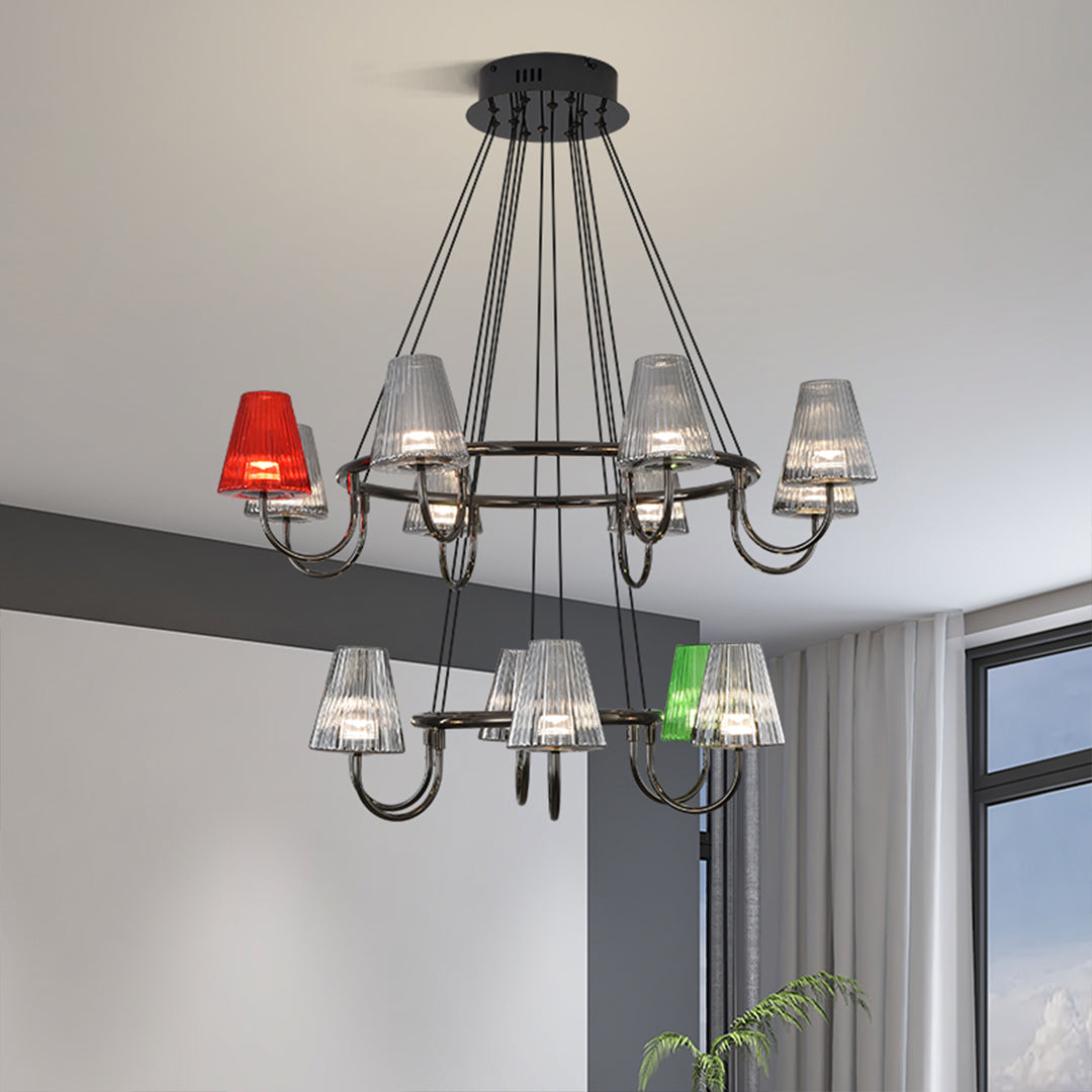 Branch LED Suspension Chandelier Modern Glass Ceiling Light for Living Room