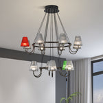 Branch LED Suspension Chandelier Modern Glass Ceiling Light for Living Room