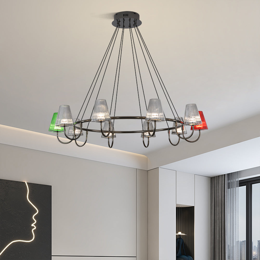 Branch LED Suspension Chandelier Modern Glass Ceiling Light for Living Room