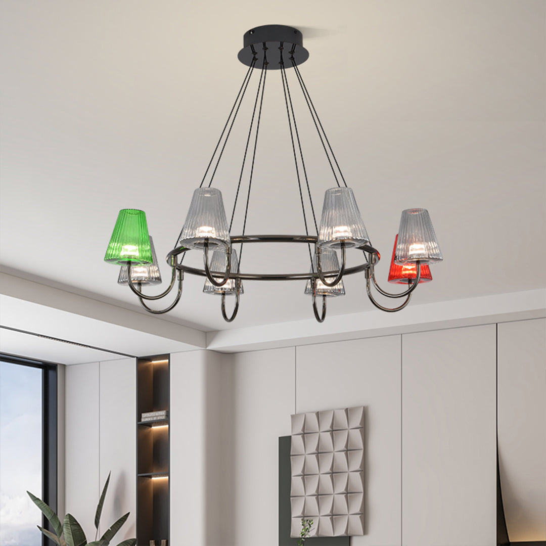 Branch LED Suspension Chandelier Modern Glass Ceiling Light for Living Room