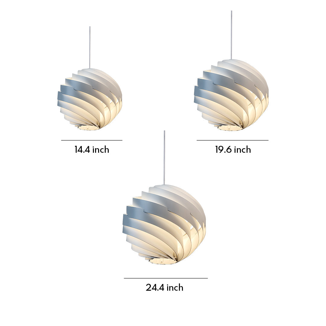 Swirl Pendant Light – Nordic Art Aluminum LED Ceiling Lamp