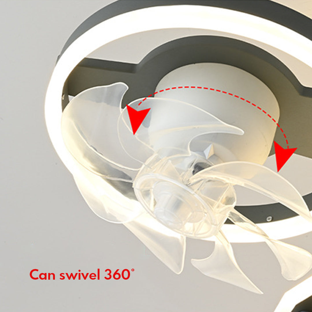 Aviator LED Ceiling Fan with Full Spectrum Light for Kids' Rooms