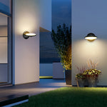 Swivel Wall Sconce in Die-Cast Aluminum with Warm LED Light, IP65 Waterproof Outdoor Fixture