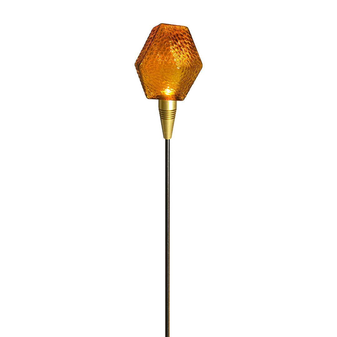 Lumière Diamond Path Light – Modern Landscape LED Bollard in Gold