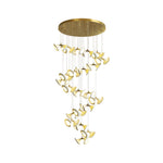 Luxury Ceramic Tulip Chandelier with Gold Stainless Steel Frame