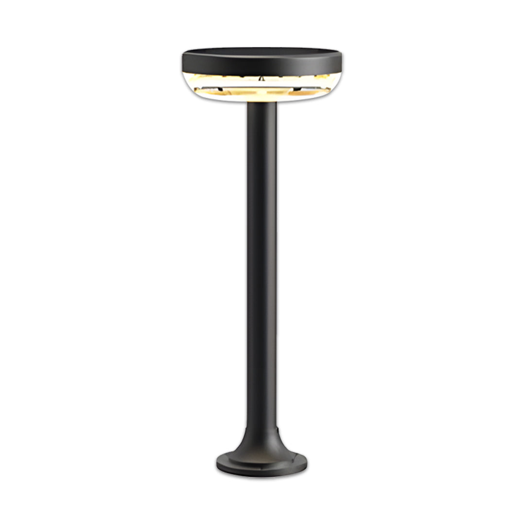 Modern Solar Path Light in Matte Black for Garden Walkways