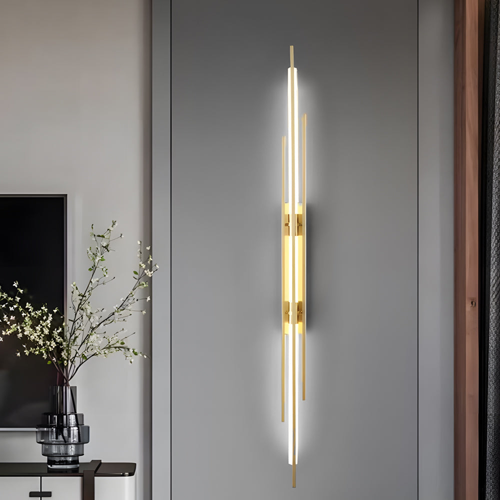 Modern Linear LED Wall Sconce in Black, Gold, or Copper