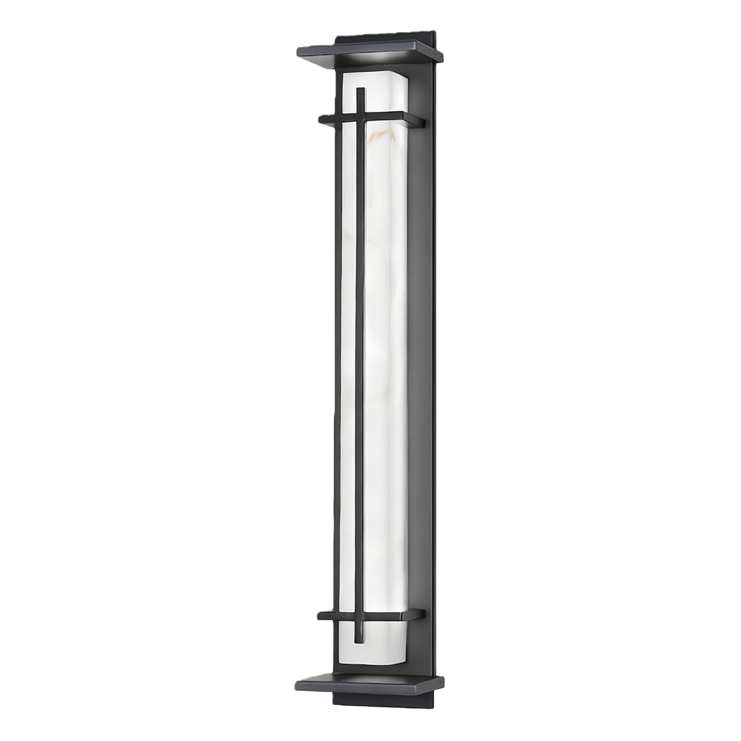 Minimalist Waterproof Outdoor Wall Light in Black Stainless Steel