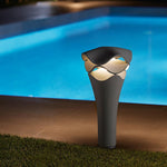 Wave Path Light – Modern Aluminum Bollard for Garden & Landscape