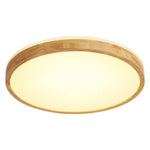 Aurelia Wood LED Flush Mount Ceiling Light – Nordic Minimalist Illumination