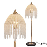 Lumière Crystal Floor Lamp in French Gold — Designer LED-Ready Lighting for Living Rooms & Studies