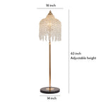 Lumière Crystal Floor Lamp in French Gold — Designer LED-Ready Lighting for Living Rooms & Studies