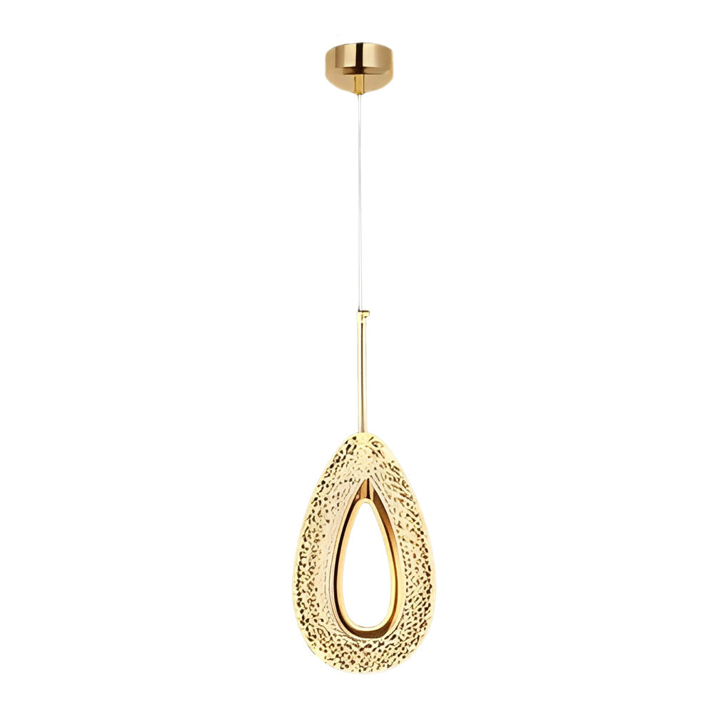 Aurelia Water Drop LED Pendant Light — Modern Minimalist Chandelier in Gold