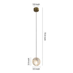 Aurelia Crystal Accent Pendant Light in Teal and Brown