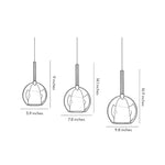 Nordic Hand-Blown Glass Ball Pendant Light for Dining Room & Living Room
