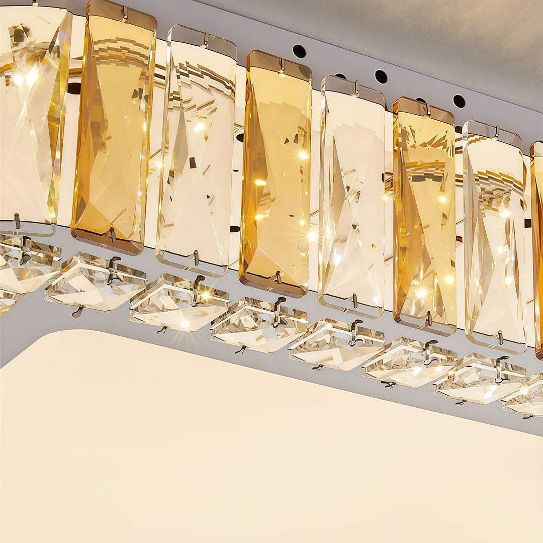 Lumière Cristal LED Flush Mount Ceiling Light in Chrome