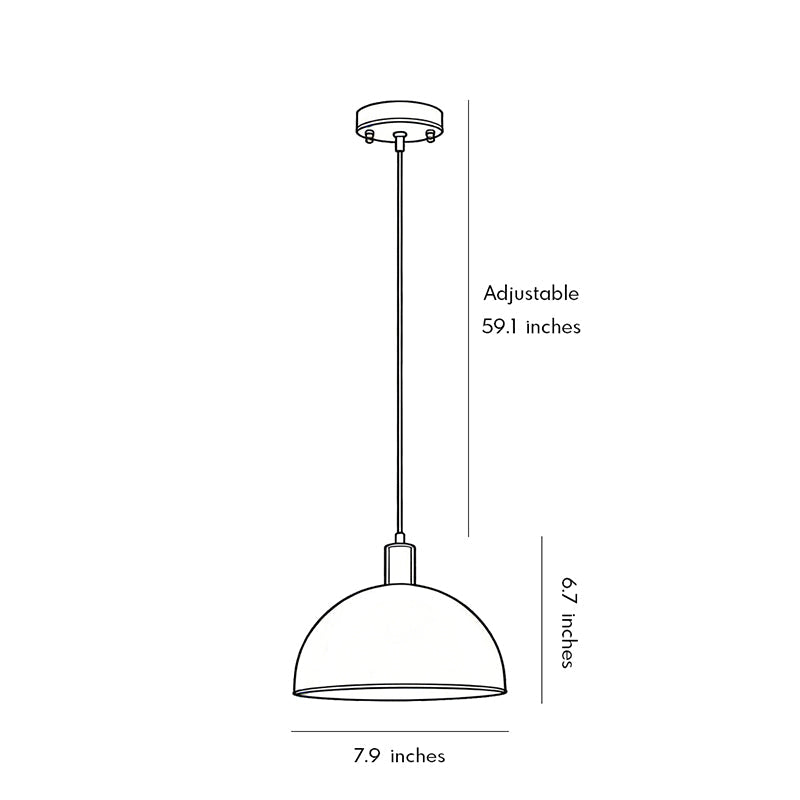 Nordic Brass Pendant Light with Adjustable Cord for Modern Interiors