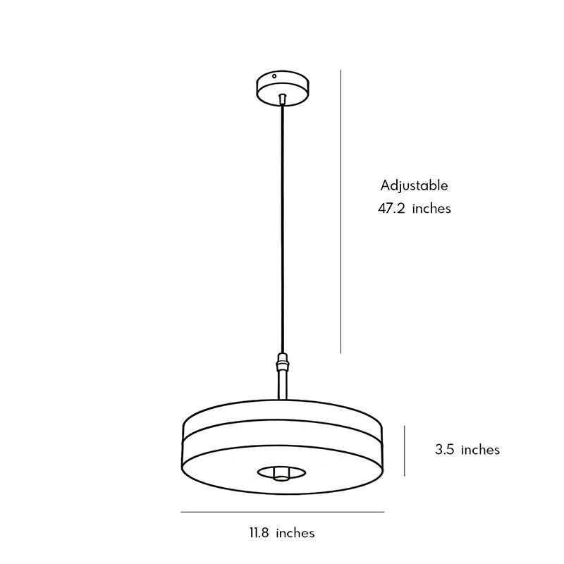 Marble Disc Pendant Light – Modern Luxury Ceiling Lamp with Brass Accents