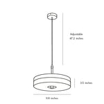 Marble Disc Pendant Light – Modern Luxury Ceiling Lamp with Brass Accents