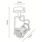 Aurelle Industrial Wall Sconce in Silver Die-Cast Aluminum