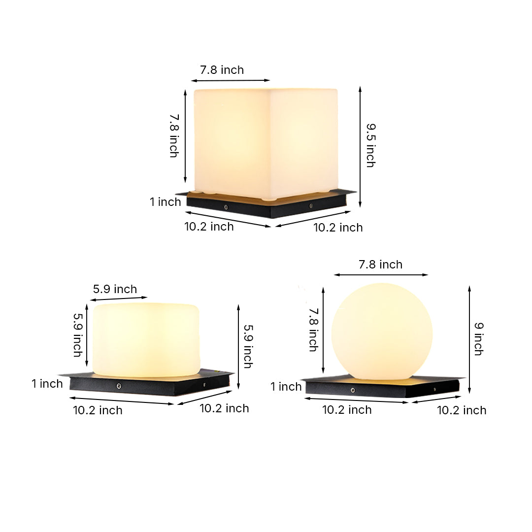Modern Outdoor Pillar Lights, IP65 Waterproof Stainless Steel Bollard Lamp