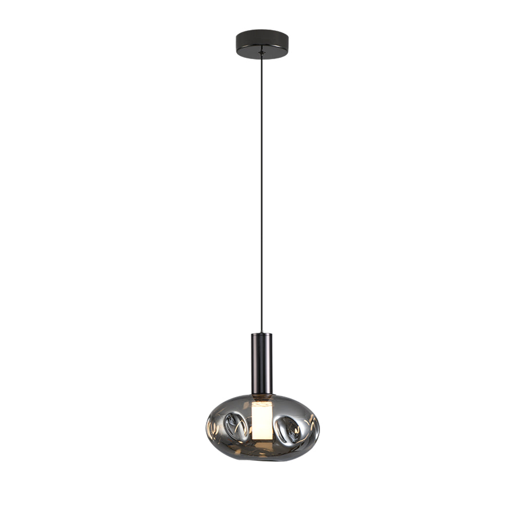 Modern Drum Pendant Light with Branch Design, Minimalist LED Ceiling Lamp