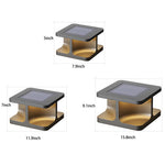 Modern Stainless Steel Square Post Lights for Courtyard and Garden