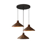 Handwoven Rattan Pendant Light with Wabi-Sabi Zen Aesthetic