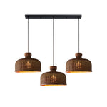 Handwoven Rattan Pendant Light with Wabi-Sabi Zen Aesthetic