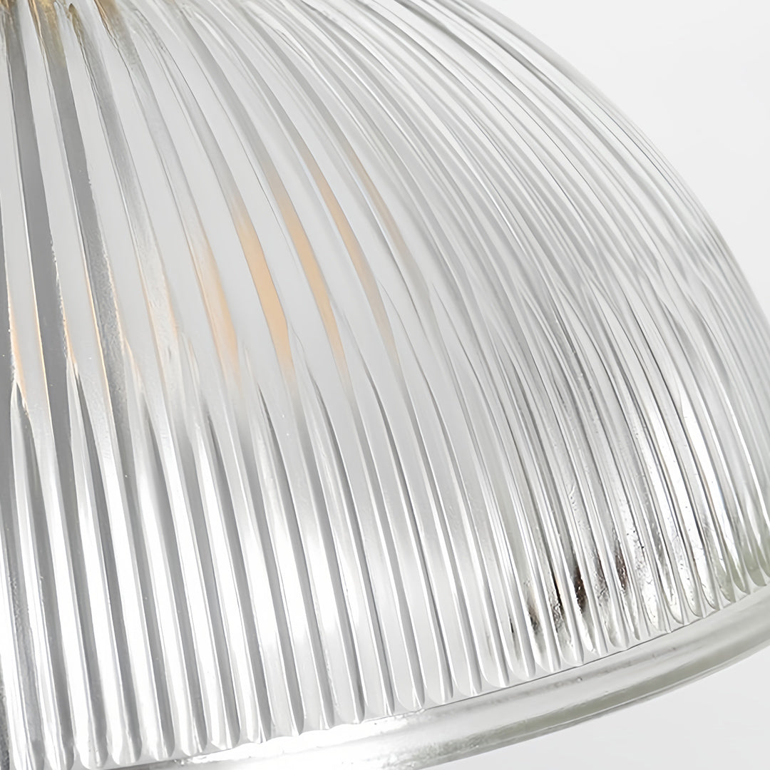 Nordic Textured Glass Pendant Light with Brass Accents, Adjustable Chain