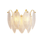Feather Wall Sconce in Copper, Nickel, or Black – French Luxury Glass Lighting
