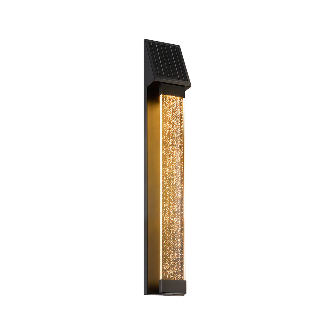 Aria Solar Wall Sconce in Matte Black Stainless Steel