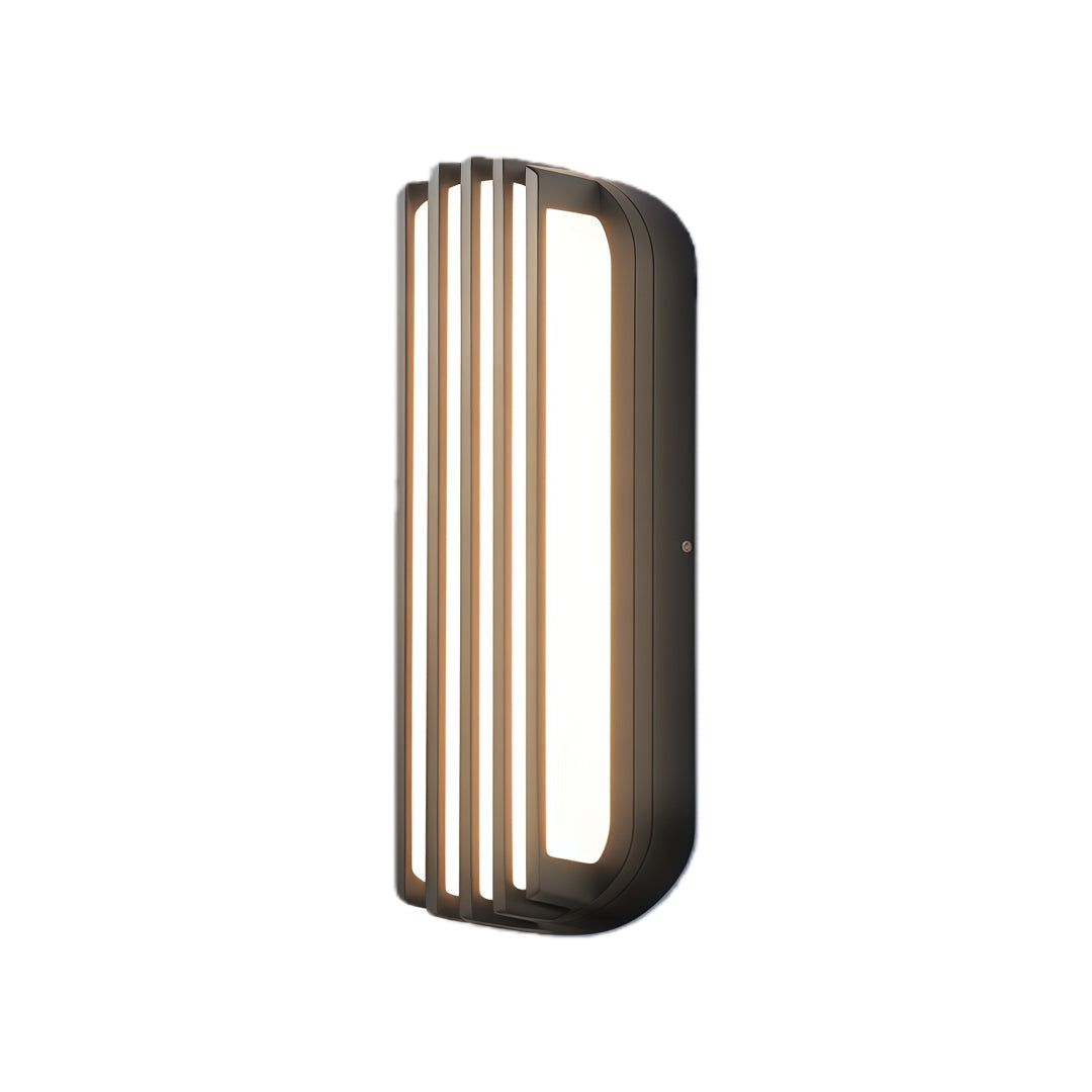 Modern Outdoor Linear Wall Light – Black Aluminum LED Sconce