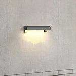 Modern Outdoor Wall Sconce with Black Stainless Steel and Warm LED Light