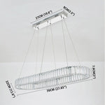 Chrome Golden Crystal Clear Beauty Oval Ring Hanging Pendant Chandelier