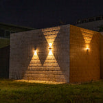 Modern Industrial Outdoor Wall Light with Up and Down Illumination