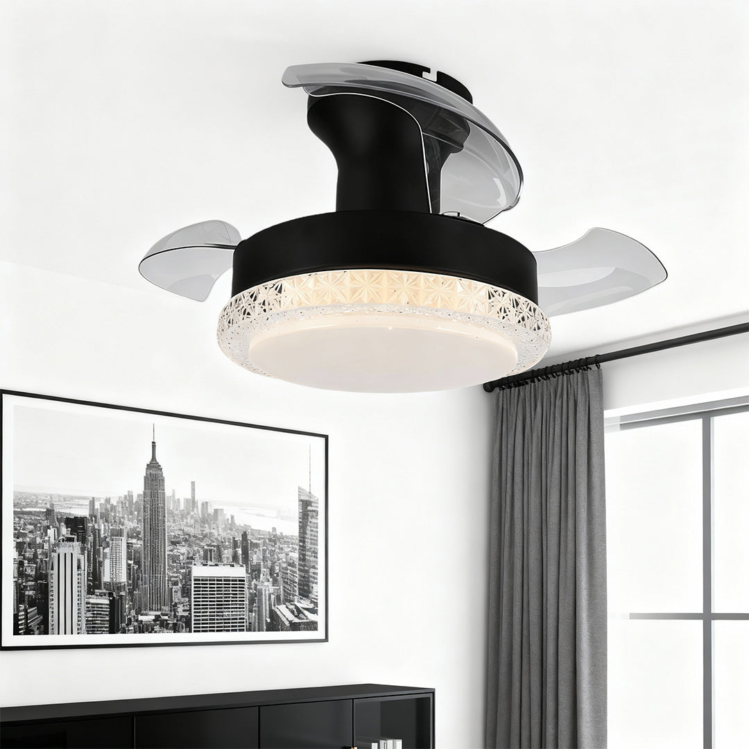 Modern 3-Blade Ceiling Fan with Dimmable LED Light for Contemporary Interiors