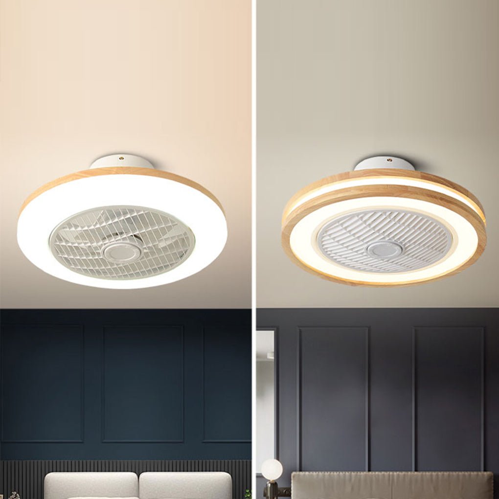 Three Level Wind Regulation Nordic Modern Ceiling Fans With Lights And Remote Control