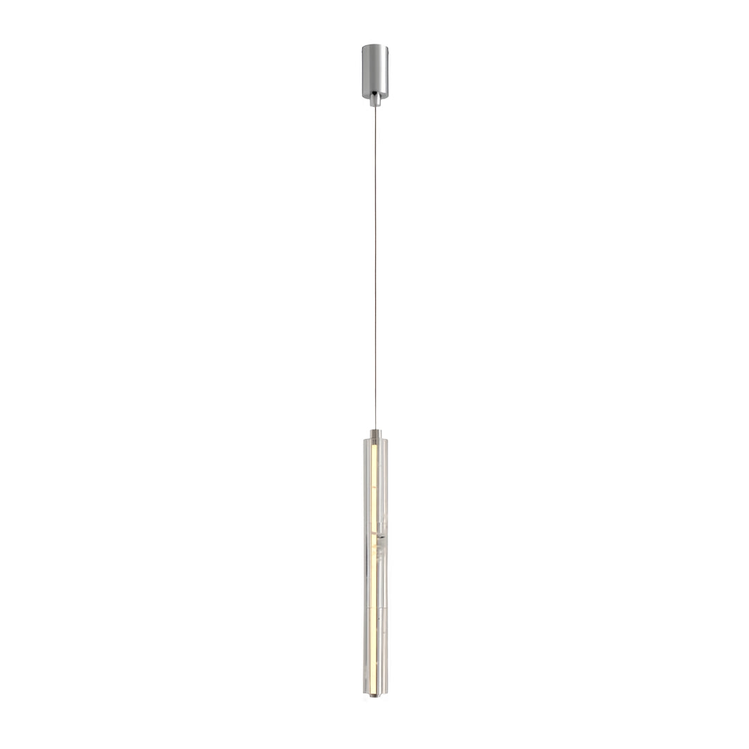 Linear Crystal Pendant Light | Modern Chrome LED Hanging Lamp for Dining Room & Kitchen Island