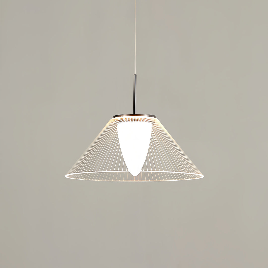 Spectrum Clear Glass Pendant Light for Kitchen Island, Modern LED Hanging Lamp