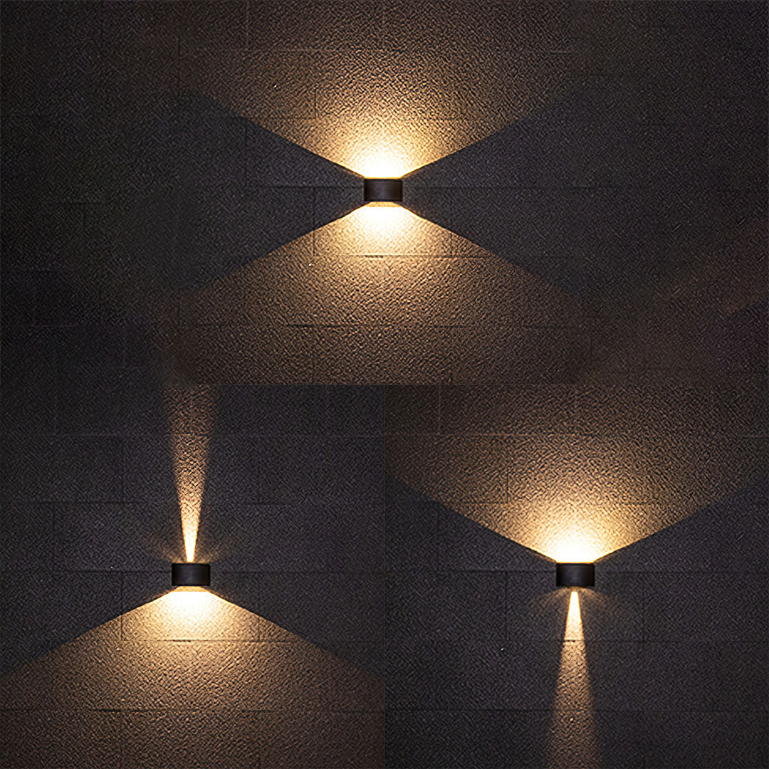 Luma Outdoor Up Down Wall Light – Minimalist LED Sconce in Black