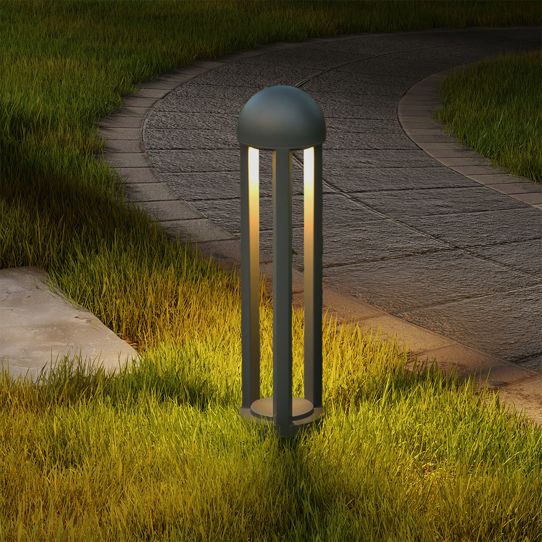 Modern Garden Bollard Light with Die-Cast Aluminum Body